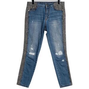 Ermanno Scervino Designer Jeans with Sequins Sides 42